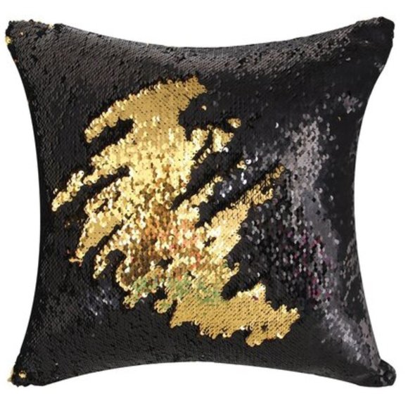 Set of 2 💥Glam Gold & Black Sequin Pillows💥 - Picture 6 of 12